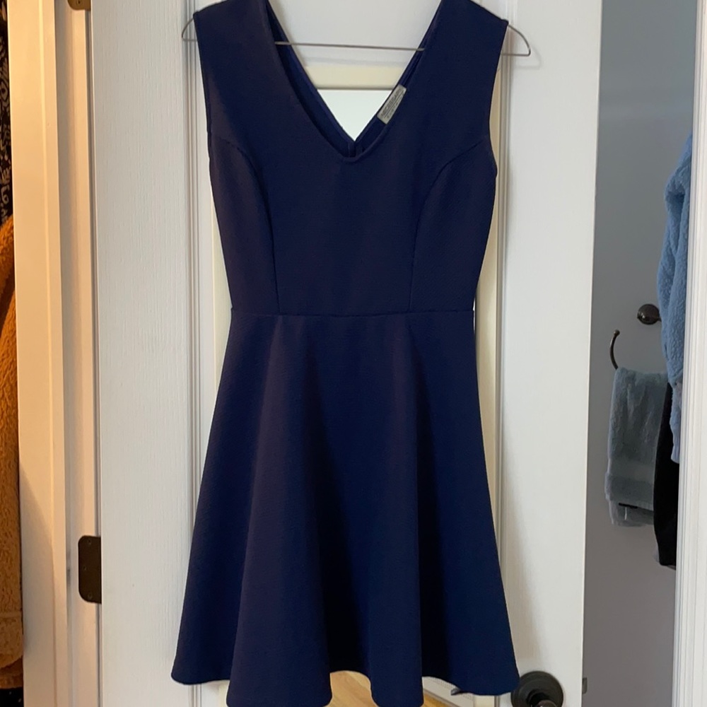blue flare dress